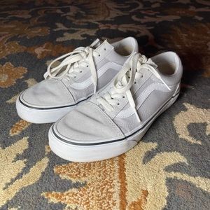 womens 6.5 light gray suede vans
